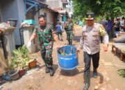 Kompak, Kapolresta Bandar Lampung Bersama Dandim 0410 Pimpin Bakti Sosial Di Lokasi Terdampak Banjir