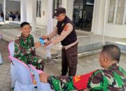 Satgas Banops OMB Polres Lampung Tengah Beri Layanan Kesehatan Pada Sidang Pleno Tingkat Kabupaten