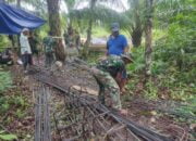 Pembangunan Jembatan di Desa Sungai Badak, Mesuji, Memasuki Tahap Perakitan Besi