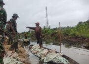 Perahu Pengangkut Material Jadi Solusi dalam Pembangunan Jembatan di Desa Sungai Badak, Mesuji