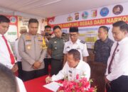 Dandim 0426 Tulang Bawang Hadiri Launching Kampung Bebas Narkoba