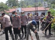 Pembersihan Material Vulkanik Pasca Erupsi Gunung Ruang di Sulut