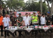 Polres Lampung Selatan memusnahkan Barang Bukti hasil operasi kepolisian selama bulan ramadhan