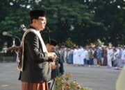 Danrem 043/Gatam Bersama Masyarakat Bandar Lampung, Sholat Idul Fitri 1445 H Di Lapangan Saburai