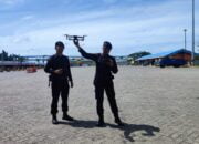 Brimob Lampung Terjunkan Tim Patroli Drone Ke Titik Rawan Kemacetan Arus Balik