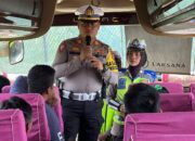 Cegah Laka Lantas, Polisi Lakukan Skrining dan Tes Urine Sopir Bus di Jalinsum Way Kanan