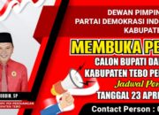 DPC Partai PDIP Membuka Pendaptaran Untuk Bakal Calon (Balon) Bupati 2024-2029 Untuk Umum