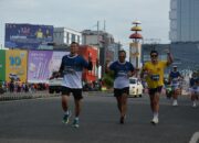 Kasrem 043/Gatam Bersama Prajurit Meriahkan Lampung Half Marathon 2024