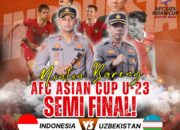 Polres Lampung Utara Gelar Nobar Semifinal Piala Asia U23 Indonesia vs Uzbekistan