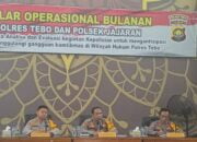 Polres Tebo melaksanakan Gelar Operasional Bulanan Bersama Jajaran Polsek