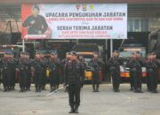 Dansat Brimob Lampung Pimpin Upacara Pengukuhan Dan Sertijab Jabatan PJU Sat Brimob