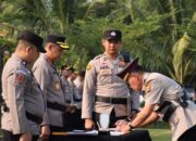 Polres OKI Laksanakan Serah Terima Jabatan ( Sertijab ) Di Halaman Mapolres