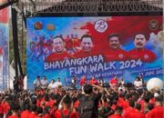 Kapolri, Jamintel dan KSAD Nyanyi Bareng di Bhayangkara Fun Walk 2024