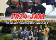 1×24 Jam Pelaku Pembunuhan Wanita Paruh Baya Diringkus Polres Lampung Utara