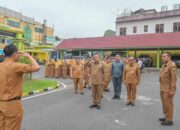 Pj. Walikota Padangsidimpuan,memimpin apel gabungan