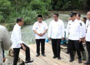 Presiden RI Joko Widodo Lagi Sedang Meninjau Pompa Air di Bantaeng Desa Layoa Sulsel