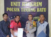 Polsek Tanjung Batu Ogan Ilir Berbuah Hasil Penyerahan Senjata Api Rakitan oleh Ketua Forum Kades