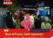 Bus Mtrans Jadi Korban Aksi Brutal Pembalap Liar