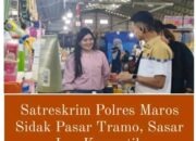 Tim Satuan Reserse dan Kriminal (Satreskrim) Polres Maros melakukan inspeksi mendadak (sidak) skin care di Pasar Tradisional Moderen Butta Salewangang