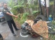 Polsek Cijeruk Bersama Unit Laka Lantas Polres Bogor Investigasi Tangani Laka Labtas Truk Dab Sepada Motor