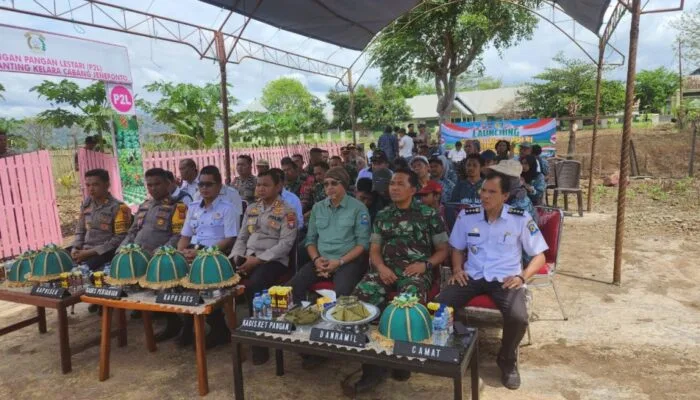 Kapolres Jeneponto Bersama Kadis Pertanian dan Kadis Ketahanan Pangan Hadiri Launching Gugus Tugas Ketahanan Panga